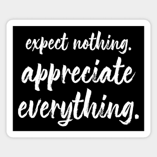 Expect Nothing, Appreciate Everything Magnet